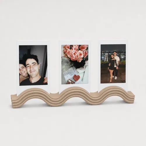 Suporte Fotos Polaroid Instax Mini Ondas Presente Namorado Bege Suporte Fotos Polaroid Instax Mini Ondas Presente Namorado