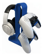 Suporte Gamer 2 Controles PS5/Xbox + Headset Fone – Organizador Vertical Universal