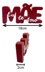 Letreiro Decorativo Mãe Eu Te Amo — Presente Dia das Mães