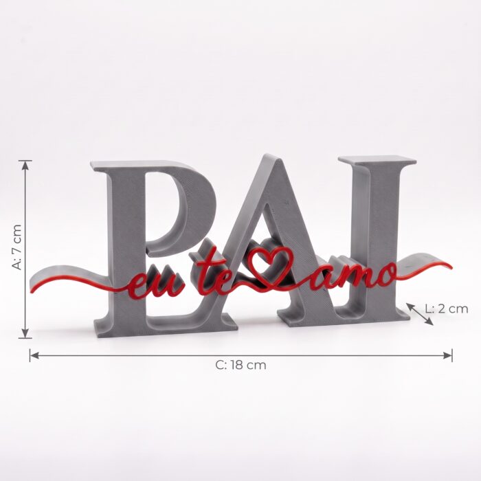 Enfeite Pai Eu Te Amo - Presente de Dia dos Pais - Imagem 2