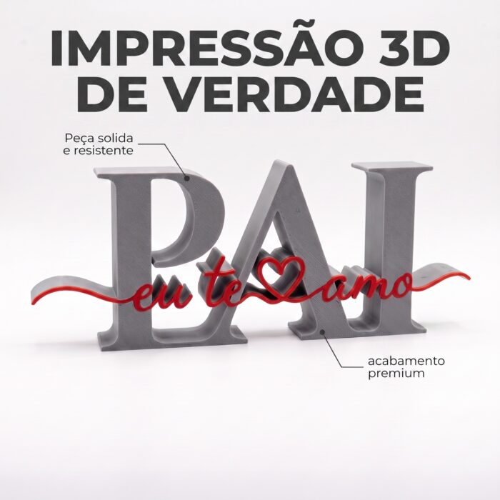 Enfeite Pai Eu Te Amo - Presente de Dia dos Pais - Imagem 4