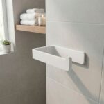Suporte Papel Higiênico Adesivo de Parede sem Furos – Preto/Branco