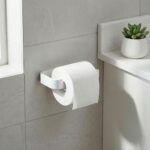 Suporte Papel Higiênico Adesivo de Parede sem Furos – Preto/Branco