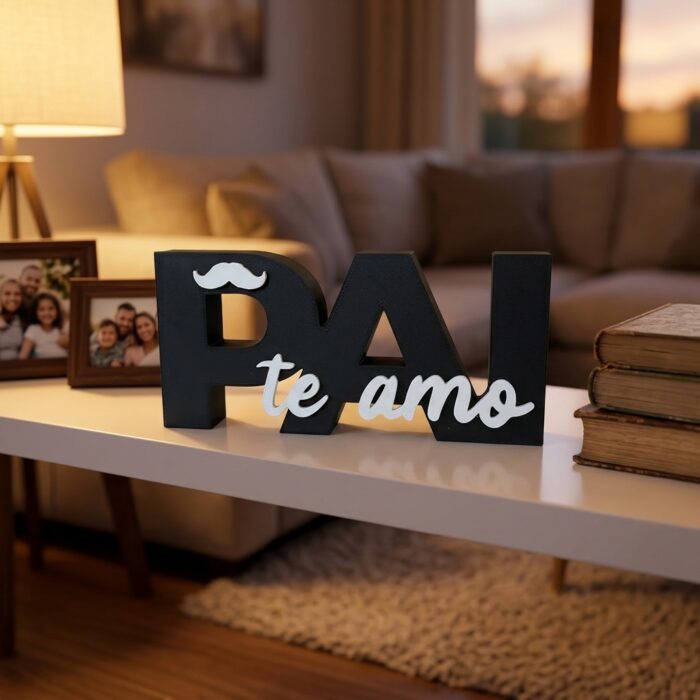 Letreiro Decorativo Pai Te Amo Mesa Presente Dia Dos Pais