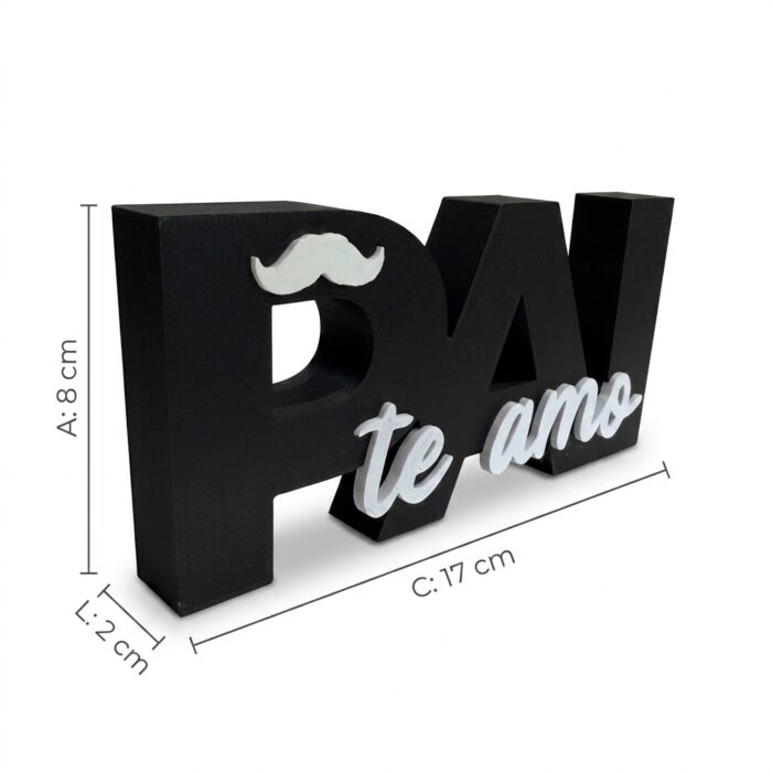 Letreiro Decorativo Pai Te Amo Mesa Presente Dia Dos Pais